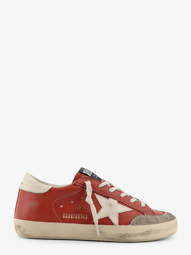 Golden Goose Deluxe Brand Super Star Penstar Classic Leather Sneakers Orange White Ice