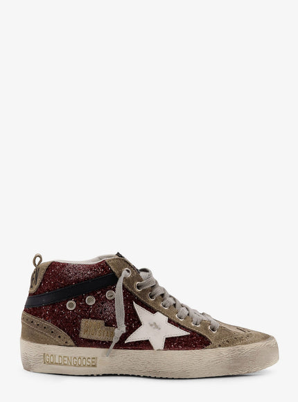 Golden Goose Deluxe Brand Leather Sneakers Dark Red