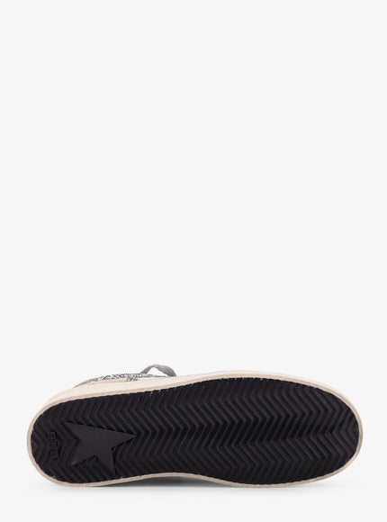 Golden Goose Deluxe Brand Stardan Low-Top Leather Sneakers With Glitter Profiles
