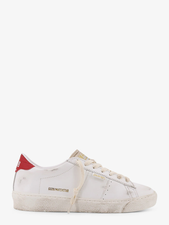 Golden Goose Deluxe Brand Matchstar Leather Sneakers White Red