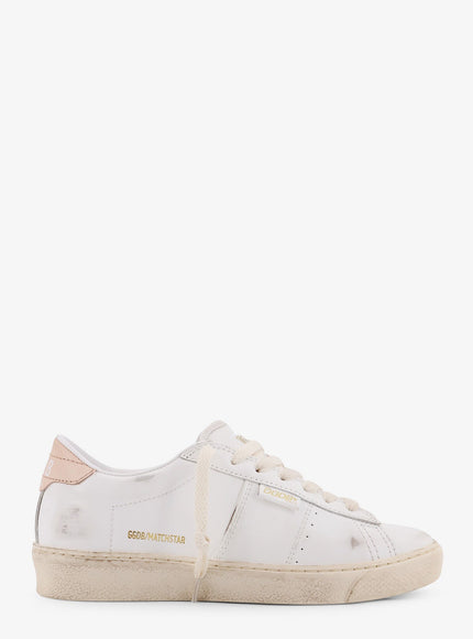 Golden Goose Deluxe Brand Matchstar Leather Sneakers White Pink