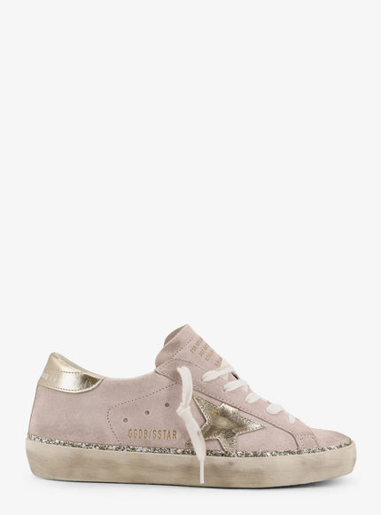 Golden Goose Deluxe Brand Super Star Classic With List Suede Sneakers Pink Platinum