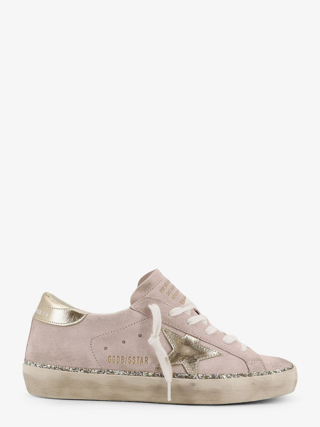 Golden Goose Deluxe Brand Super Star Classic With List Suede Sneakers Pink Platinum