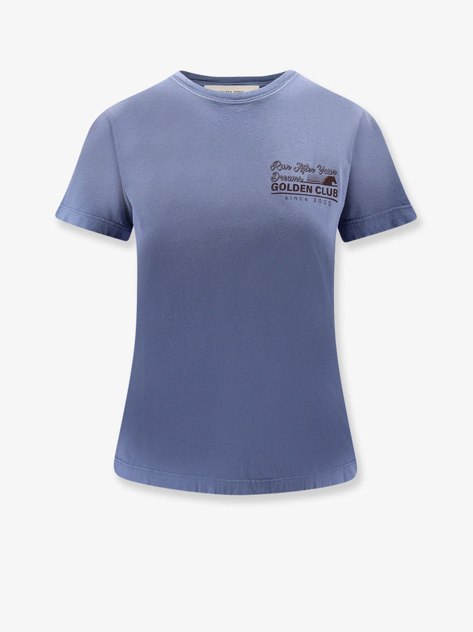 Golden Goose Deluxe Brand Cotton T-Shirt China Blue
