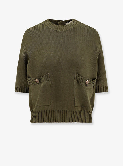 Golden Goose Deluxe Brand Ottavia Cotton Sweater Grape Leaf