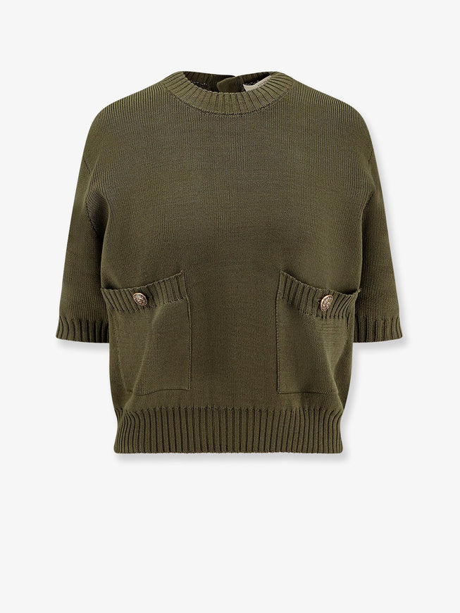 Golden Goose Deluxe Brand Ottavia Cotton Sweater Grape Leaf