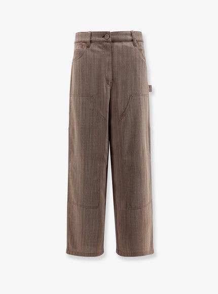 Golden Goose Deluxe Brand Marley Virgin Wool Blend Trousers Maroon