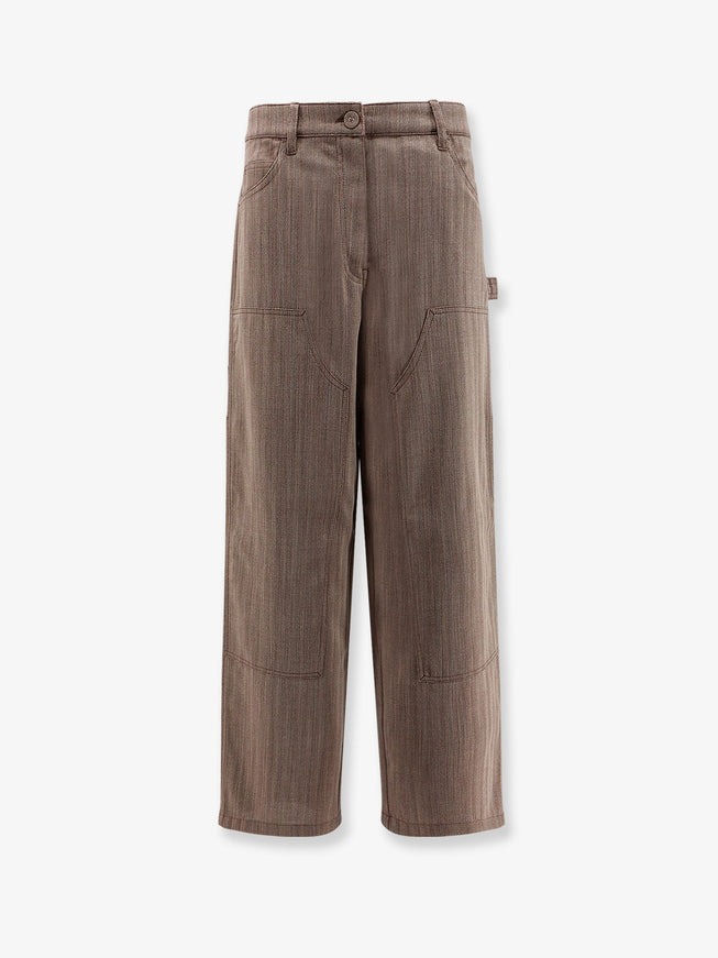 Golden Goose Deluxe Brand Marley Virgin Wool Blend Trousers Maroon