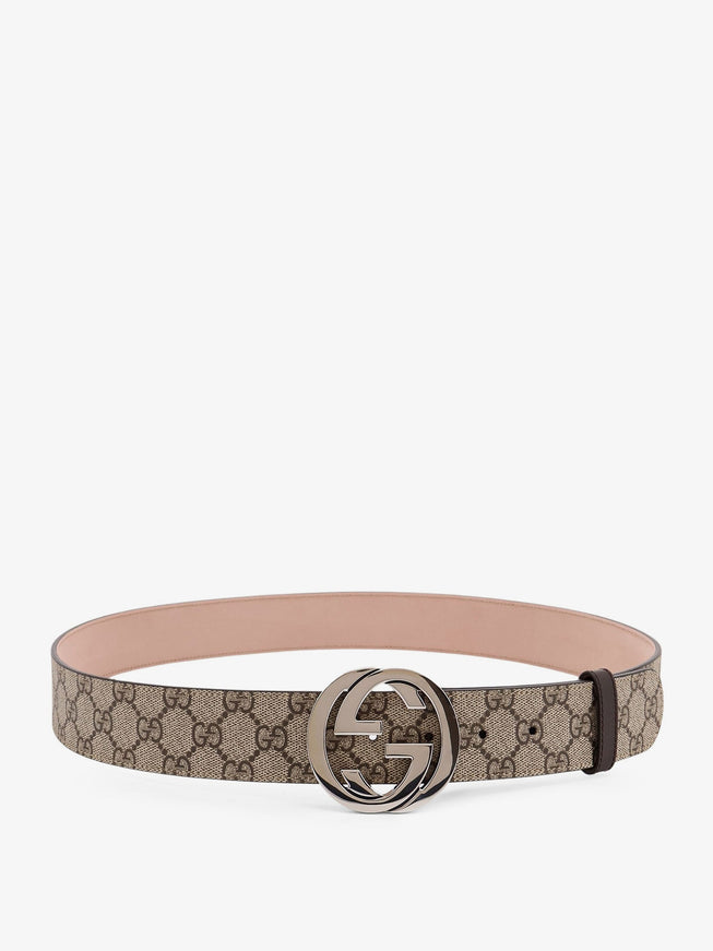 Gucci Supreme Gg Fabric Belt Beige Ebony Cocoa