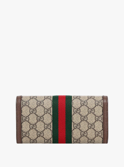 Gucci Supreme Gg Fabric And Leather Wallet