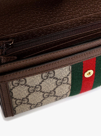 Gucci Supreme Gg Fabric And Leather Wallet