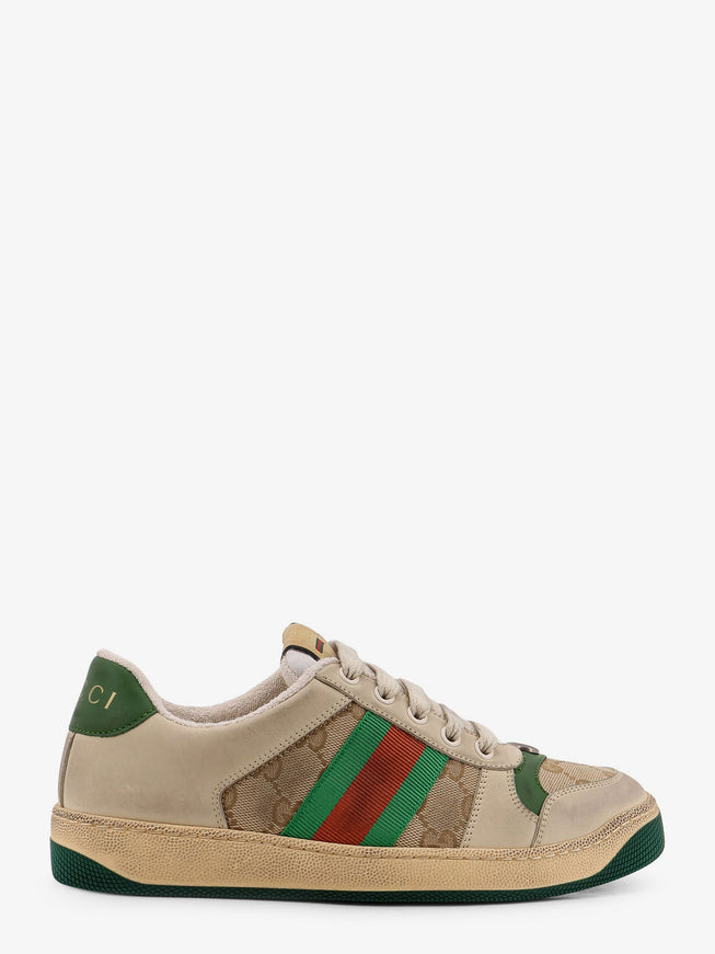 Gucci Screener Low-Top Leather And Supreme Gg Fabric Sneakers New Sa Du.mi Vi.gr N