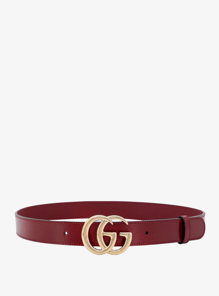 Gucci Leather Belt Rosso Ancora