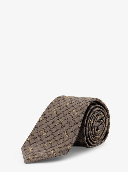 Gucci Silk Tie Uni Sand Light Brown