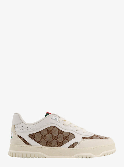 Gucci Re-Web Low-Top Leather And Suede Sneakers With Gg Supreme Fabric Inserts Ivo Be-Eb G.w G