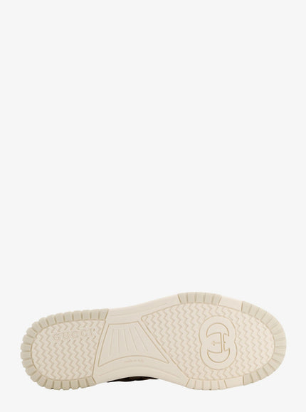 Gucci Re-Web Low-Top Leather And Suede Sneakers With Gg Supreme Fabric Inserts