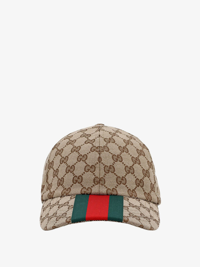 Gucci Supreme Gg Fabric Baseball Hat Crema Ebony