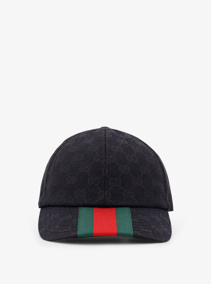 Gucci Supreme Gg Fabric Baseball Hat Black Dark Green