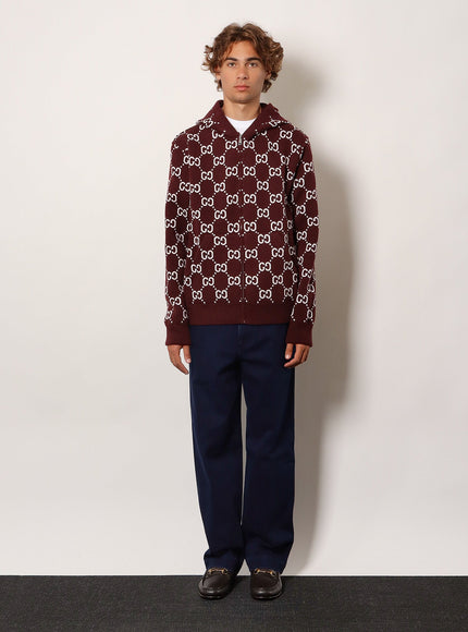 Gucci Reversible Wool Jacket With Gg Motif