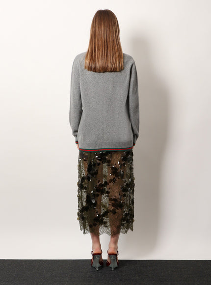 Gucci Wool And Cashmere Cardigan With Web Detail