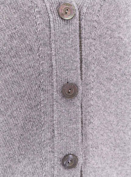 Gucci Wool And Cashmere Cardigan With Web Detail