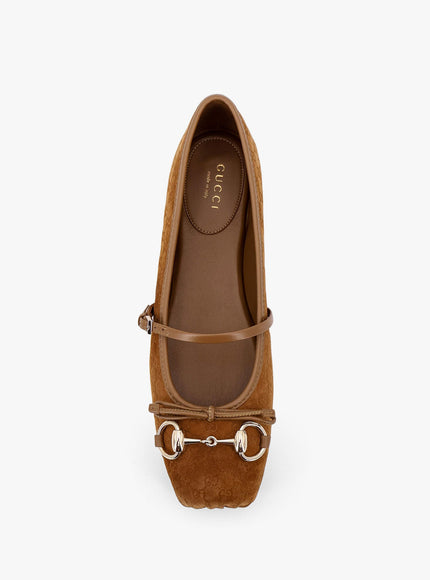 Gucci Suede Ballerinas With Gg Motif