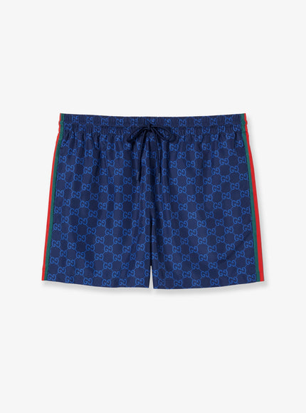 Gucci Gg Nylon Swim Trunks Navy Mc