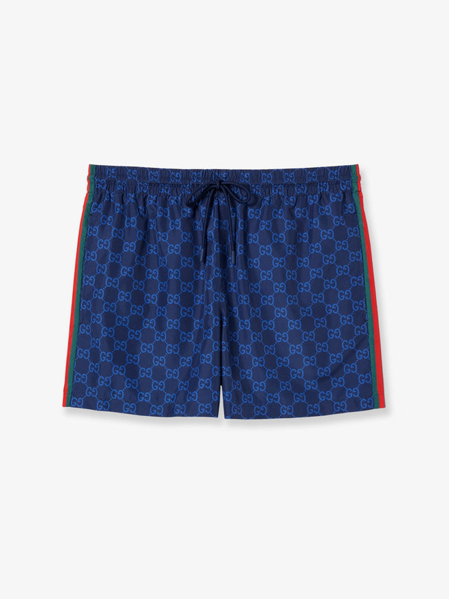 Gucci Gg Nylon Swim Trunks Navy Mc