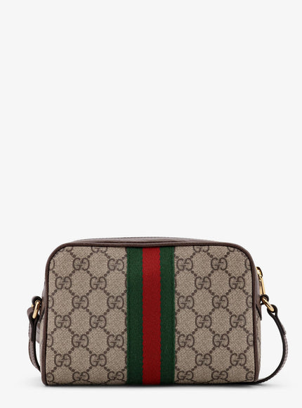 Gucci Gg Supreme Fabric Shoulder Bag With Web Band