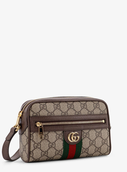 Gucci Gg Supreme Fabric Shoulder Bag With Web Band