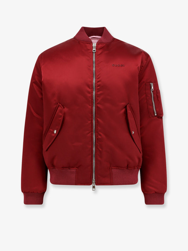 Gucci Nylon Bomber Jacket Rosso Ancora