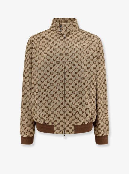 Gucci Gg Fabric Jacket Camel Ebony