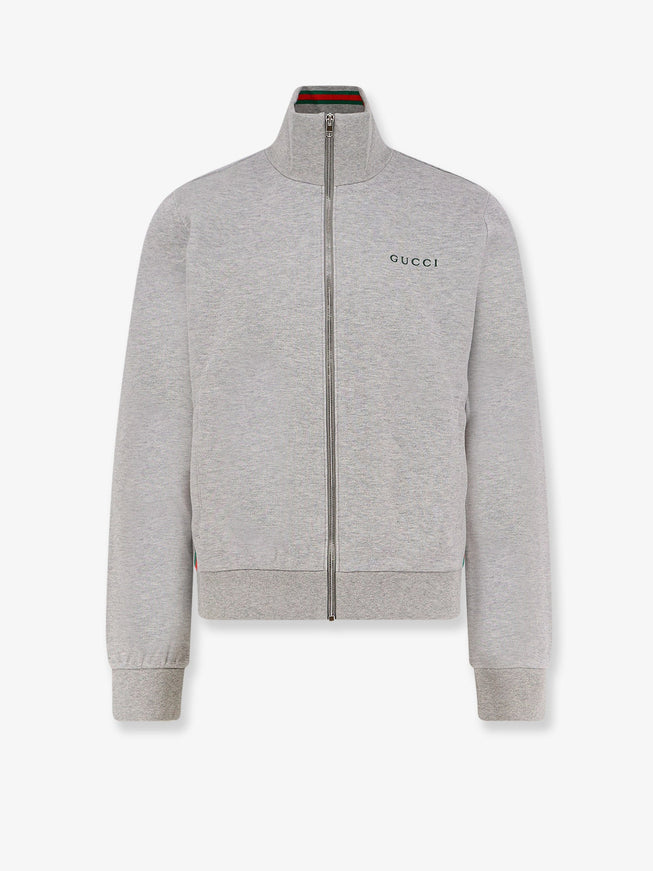 Gucci Cotton Piquet Sweatshirt Light Grey Mel Mix