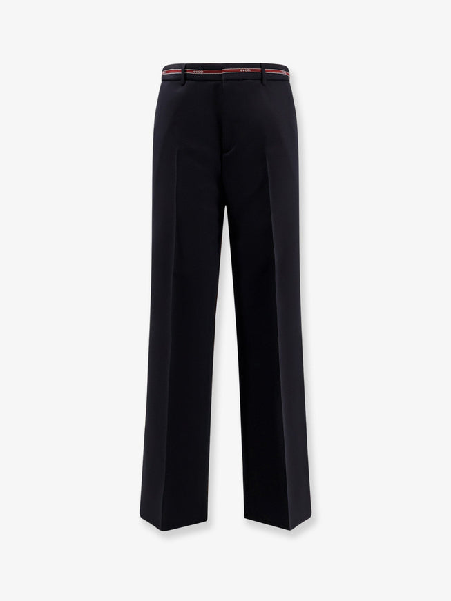 Gucci Wool Trousers Blue Red