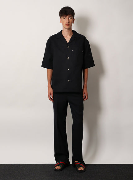Gucci Gg Jacquard Cotton Shirt