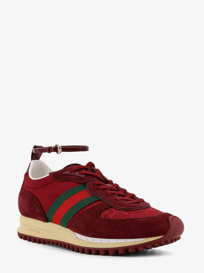 Gucci Re-Motion Low-Top Suede Sneakers With Gg Supreme Fabric Inserts