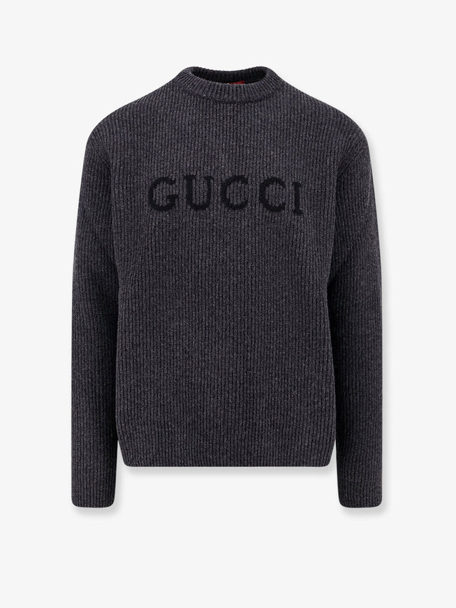 Gucci Wool And Cashmere Sweater Md Grey Black