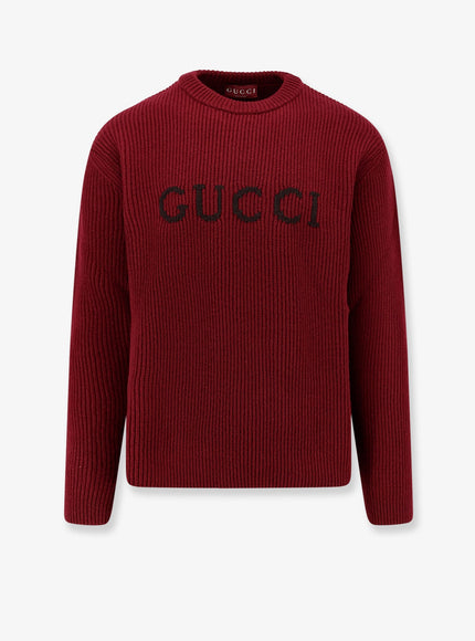 Gucci Wool And Cashmere Sweater Rosso Ancora Brown