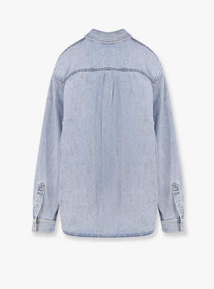 Gucci Denim Shirt With Gg Insert