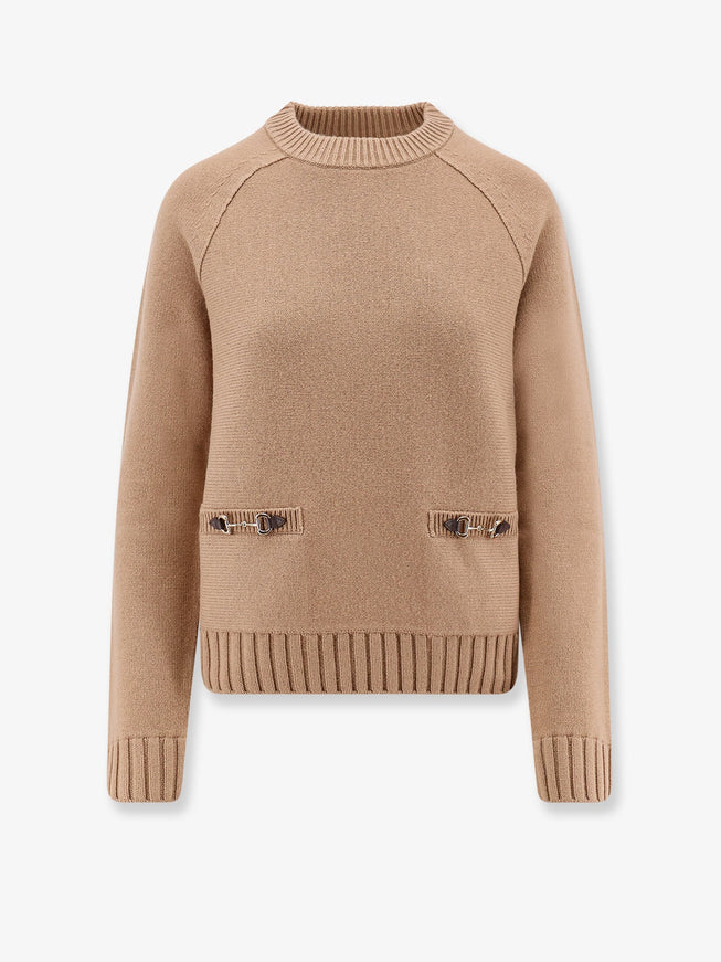 Gucci Wool And Cashmere Sweater Cammello Printed