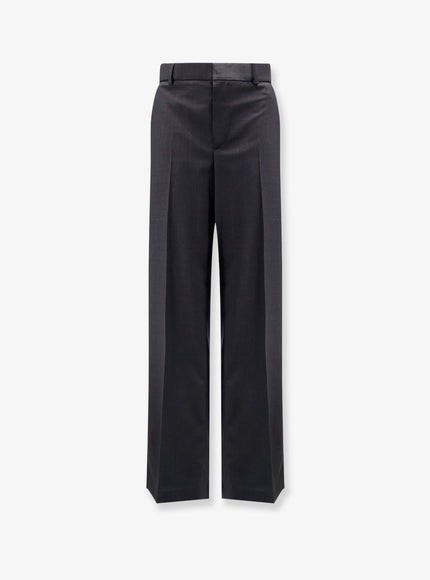 Gucci Wool Trousers With Gucci Embroidery Ardesia Grey