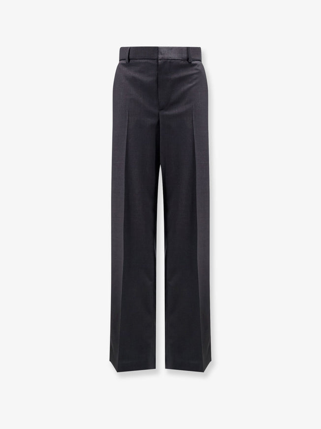 Gucci Wool Trousers With Gucci Embroidery Ardesia Grey