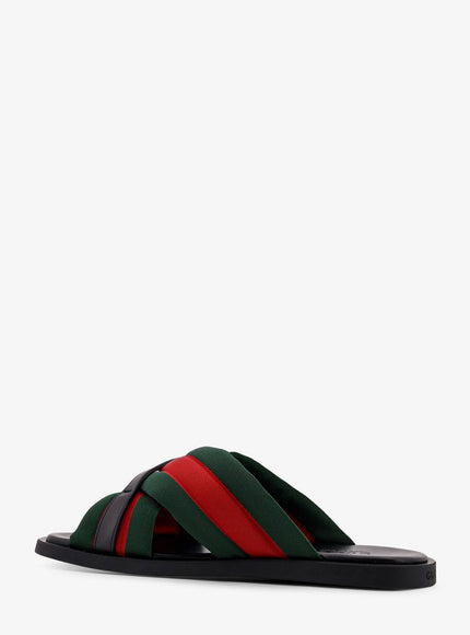 Gucci Sandals With Web Detail And Gg Incrocio