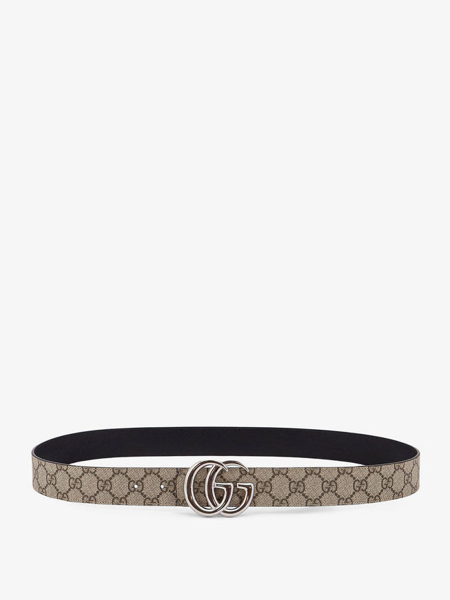 Gucci Reversible Leather And Supreme Gg Fabric Belt Old B.ebony N.black
