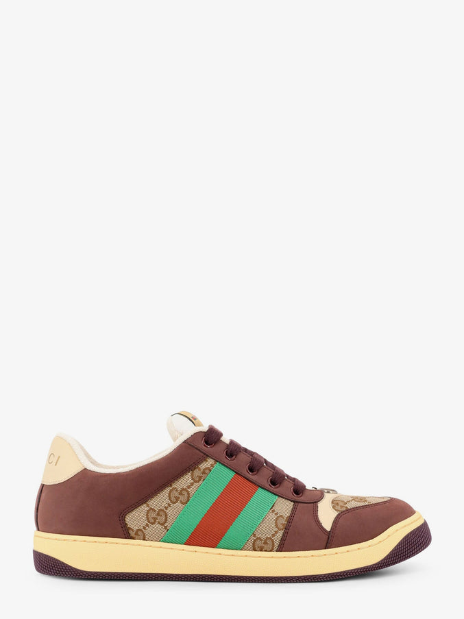 Gucci Screener Low-Top Leather And Gg Supreme Fabric Sneakers Be Bu Ho Ns-Nr-Ns Mw