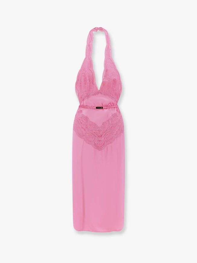 Gucci Silk Satin Midi Dress Powder Blushy Pink