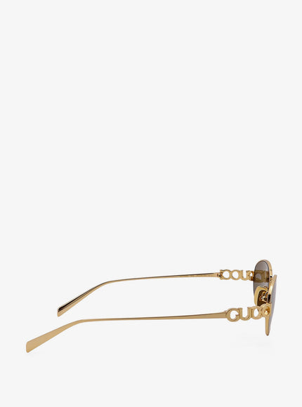 Gucci Oval Metal Sunglasses