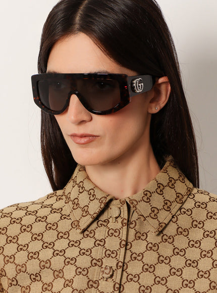 Gucci Rectangular Acetate Sunglasses