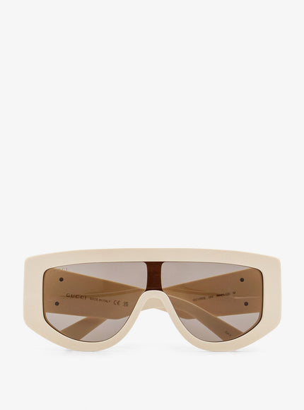 Gucci Rectangular Acetate Sunglasses Uni Ivory-Ivory-Brown