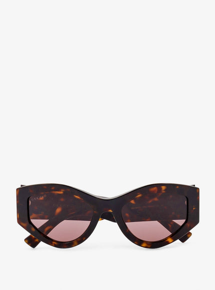 Gucci Oval Acetate Sunglasses Uni Havana-Havana-Brown